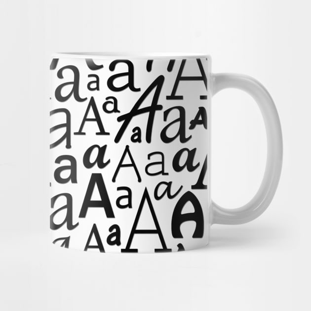 A - Typography (Black) by gillianembers